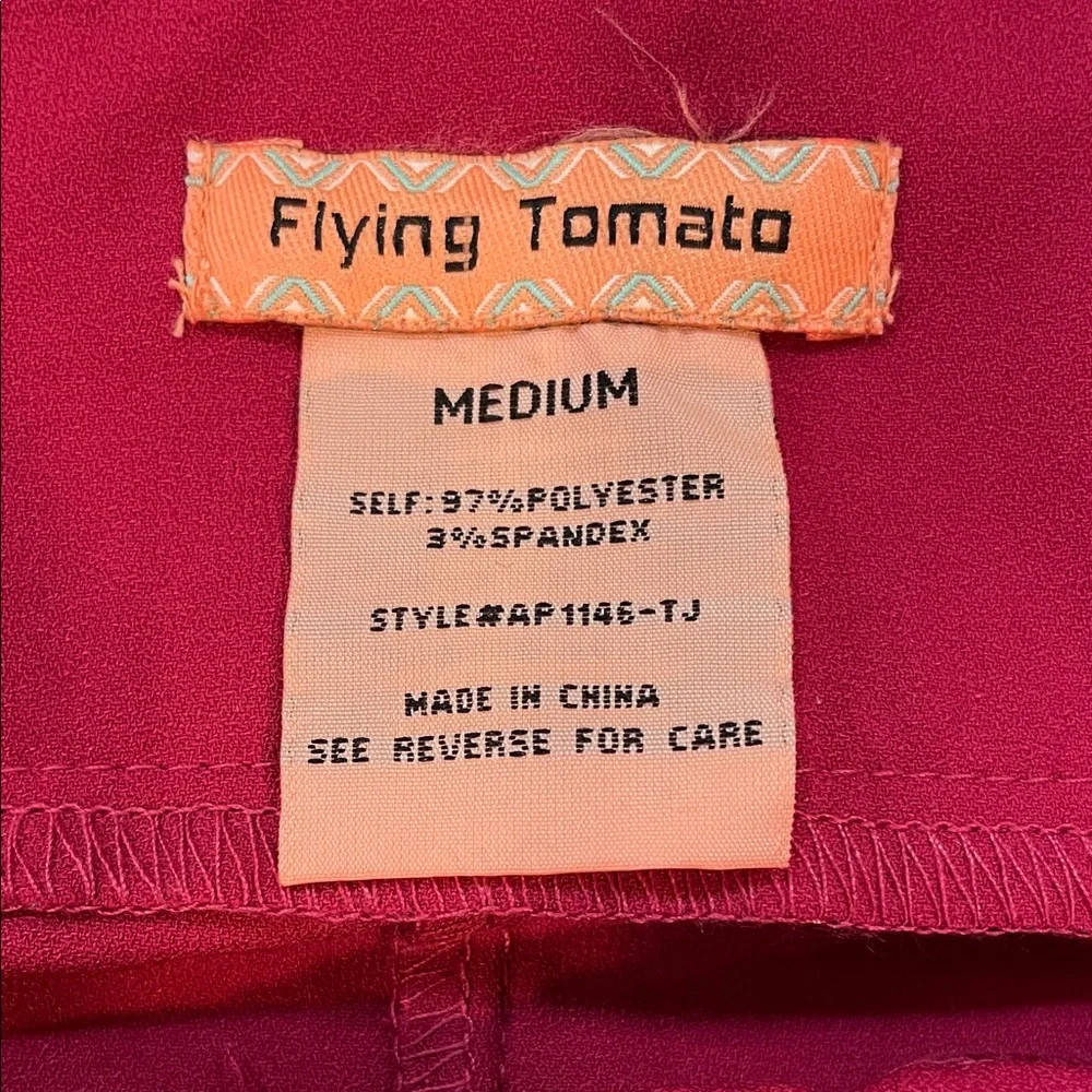 Flying Tomato Wide Leg Lined Trousers. Vibrant Pink Apparel - Picture 4 of 4